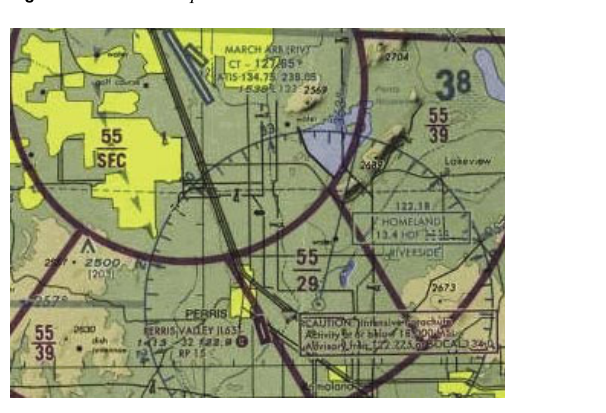 Example of Class C airspace on a sectional.