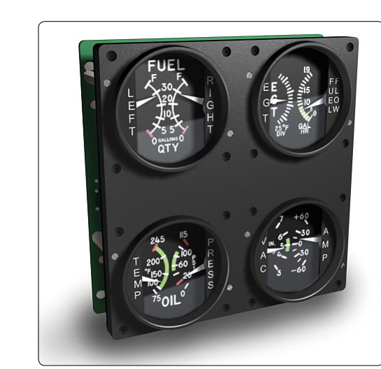 Engine instrument clusters.