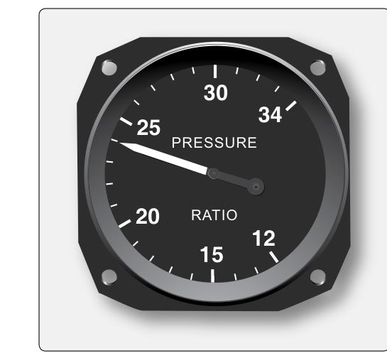 Engine pressure ratio indications.