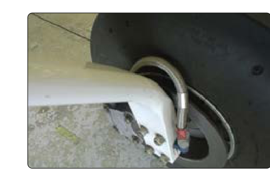Flexible hose with stainless braid.