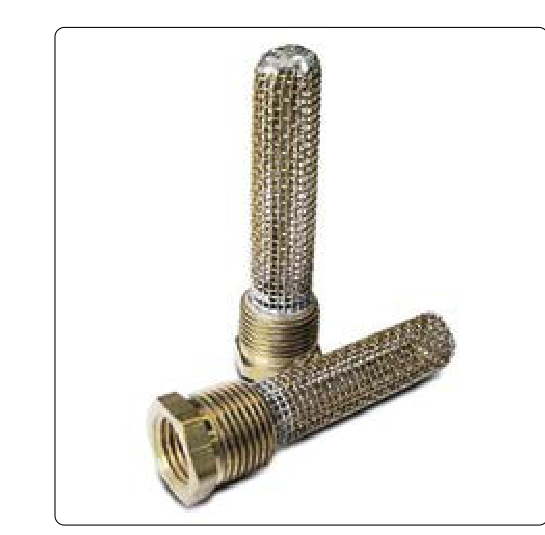 Fuel tank outlet finger strainers are used in light aircraft.