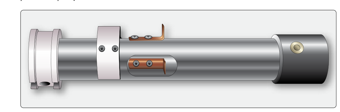 A fuel tank transmitter for a capacitance-type fuel quantity indicating system.