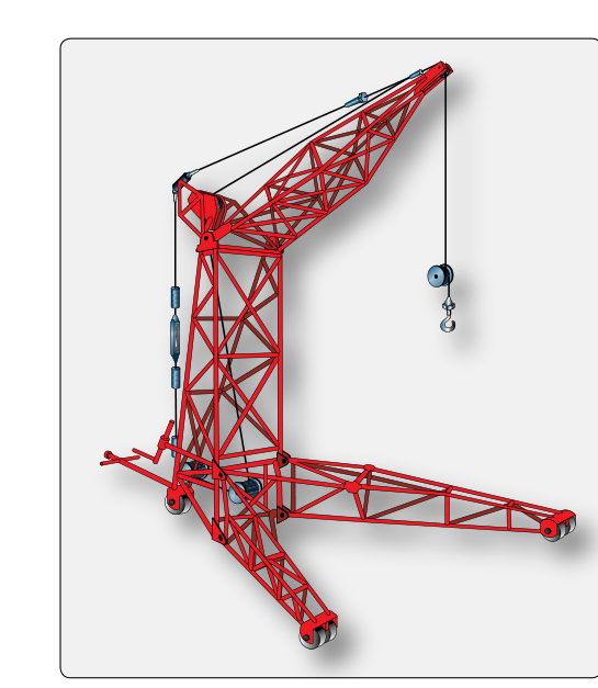 Hoist and frame assembly used for engine removal.
