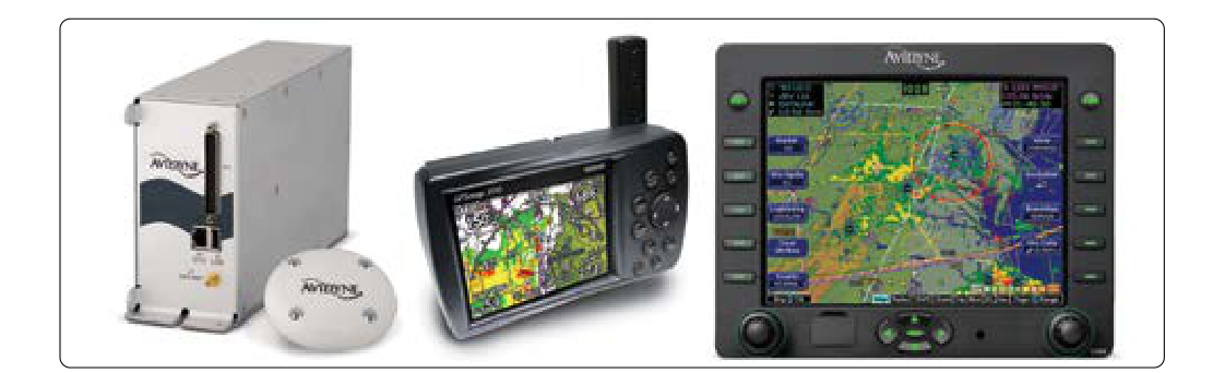 A satellite weather receiver and antenna enable display of real-time textual and graphic weather information beyond that of airborne weather radar. A handheld GPS can also be equipped with these capabilities. A built-in multifunctional display with satellite weather overlays and navigation information can be found on many aircraft.