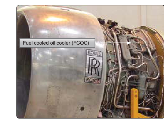 Jet transport aircraft fly at high altitudes where temperatures can reach –50 °F. Most have fuel heaters somewhere in the fuel system to help prevent fuel icing. This fuel-cooled oil cooler on an RB211 turbofan engine simultaneously heats the fuel while cooling the oil.