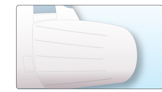 Lightning protection strips on a radome.
