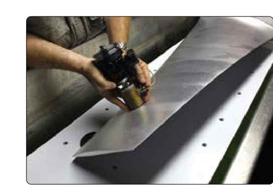 Ultrasonic inspection of a composite structure.