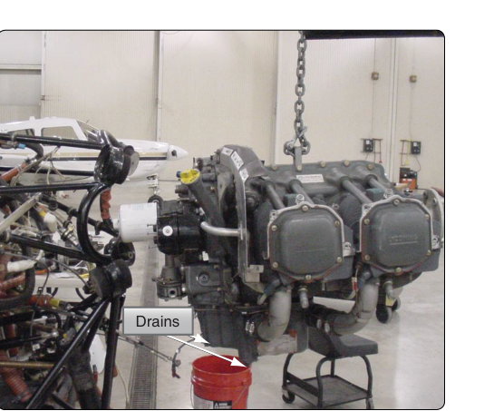 Oil system drain points.
