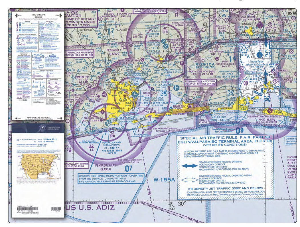 Sectional chart and legend.
