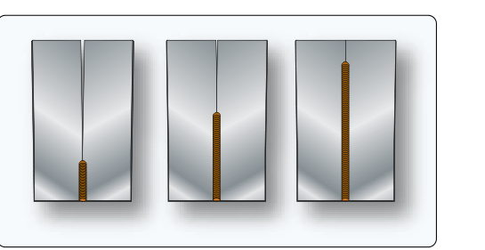 Allowance for a straight butt weld when joining steel sheets.