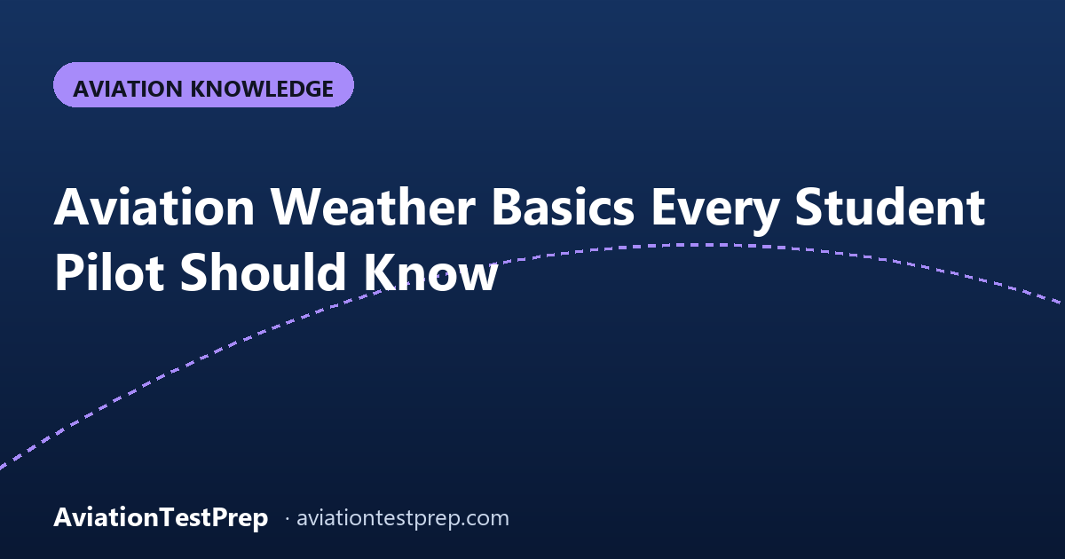 Aviation Weather Basics Every Student Pilot Should Know