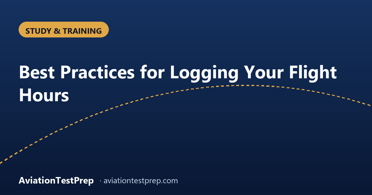 Best Practices for Logging Your Flight Hours