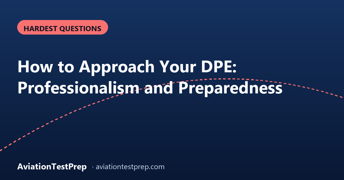 How to Approach Your DPE: Professionalism and Preparedness